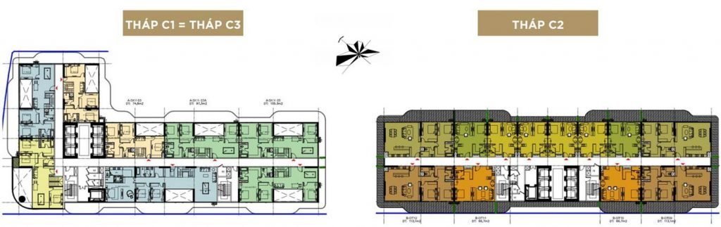 Mặt bằng tầng 19, 21, 23: Sky Villas (Tầng 2)